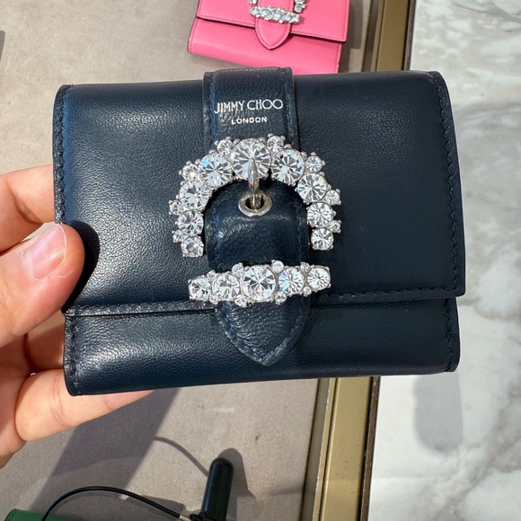 Jimmy Choo Handbags - jimmy choo cheri navy trifold wallet
